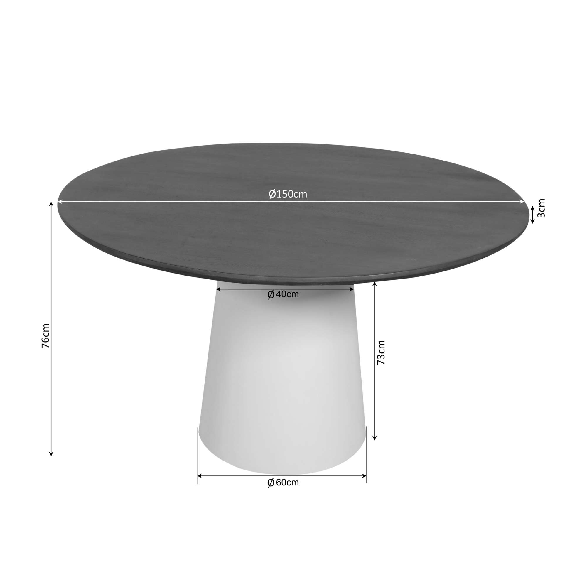 The Okinawa Dining table 130cm